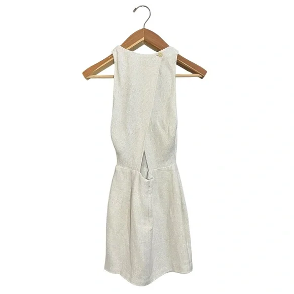 IRO Yasmina White/silver Asymmetrical Cutout
Mini Dress size 6 - Picture 5 of 10